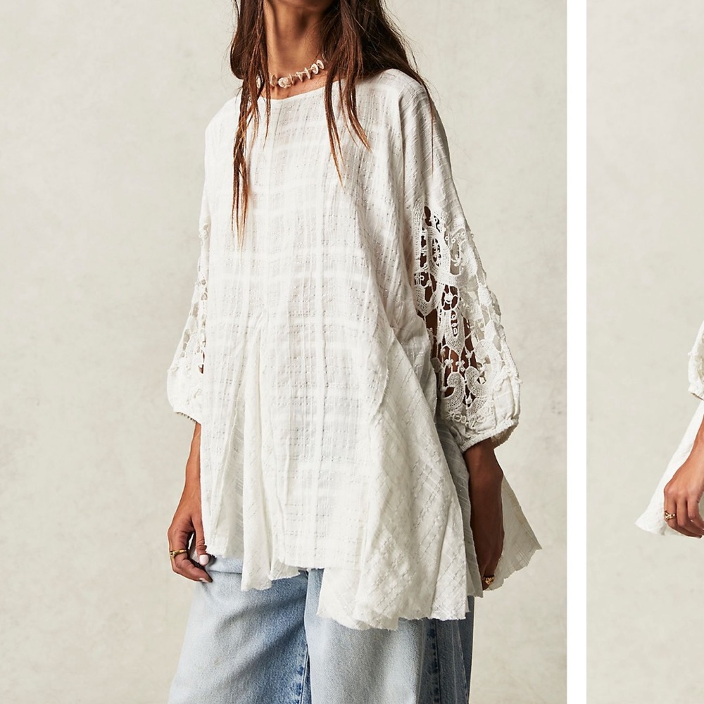 NWT Free People White Shores Tunic, XS